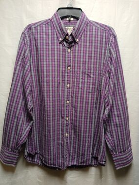 J. Crew Purple Plaid Button-Down Shirt
